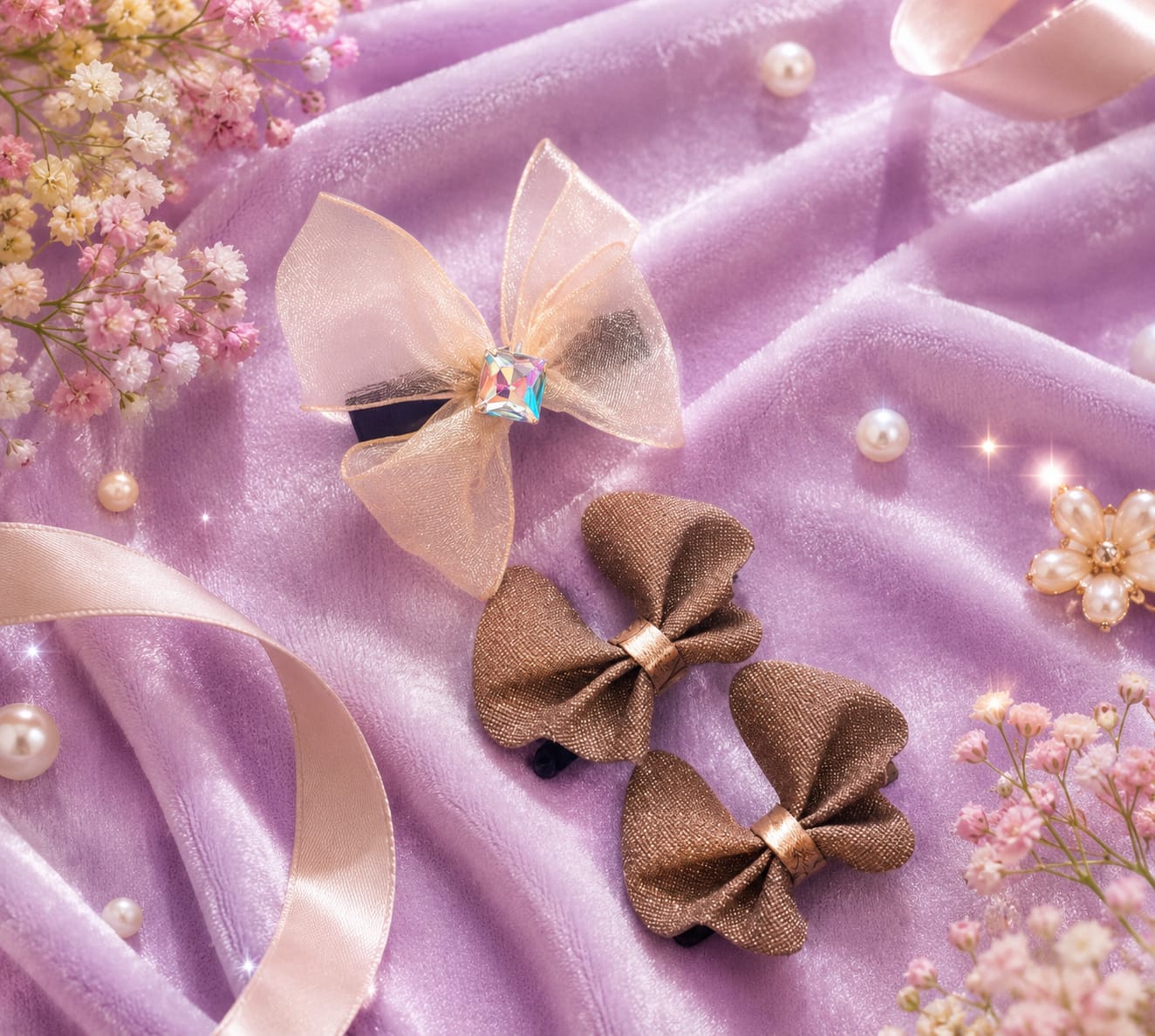 Korean inspired hair clips combo